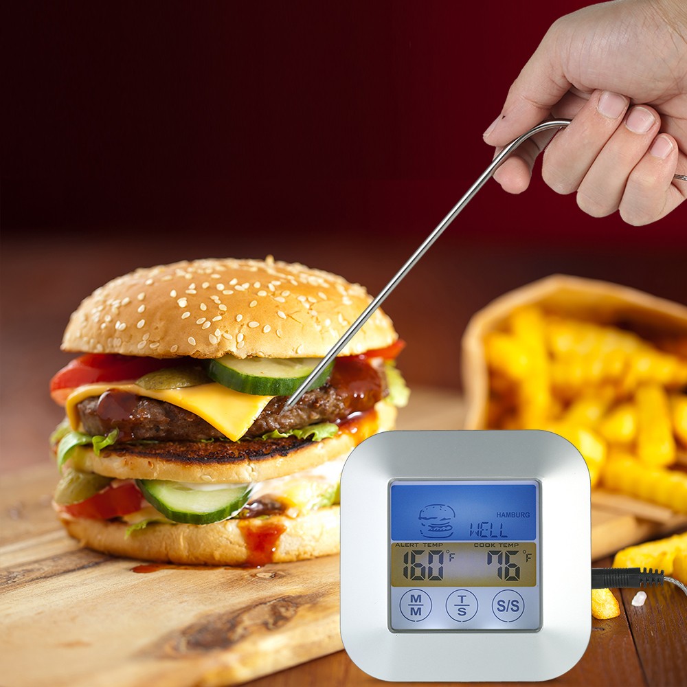 Termometru digital cu sonda bucatarie, touchscreen, LCD iluminat, temporizator - imagine 9